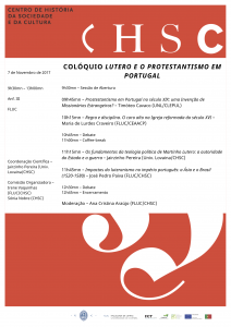07.11.2017 - Colóquio - Lutero e o Protestantismo em Portugal