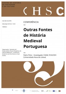 Cartaz - 8 de Abril - Outras Fontes de História Medieval Portuguesa