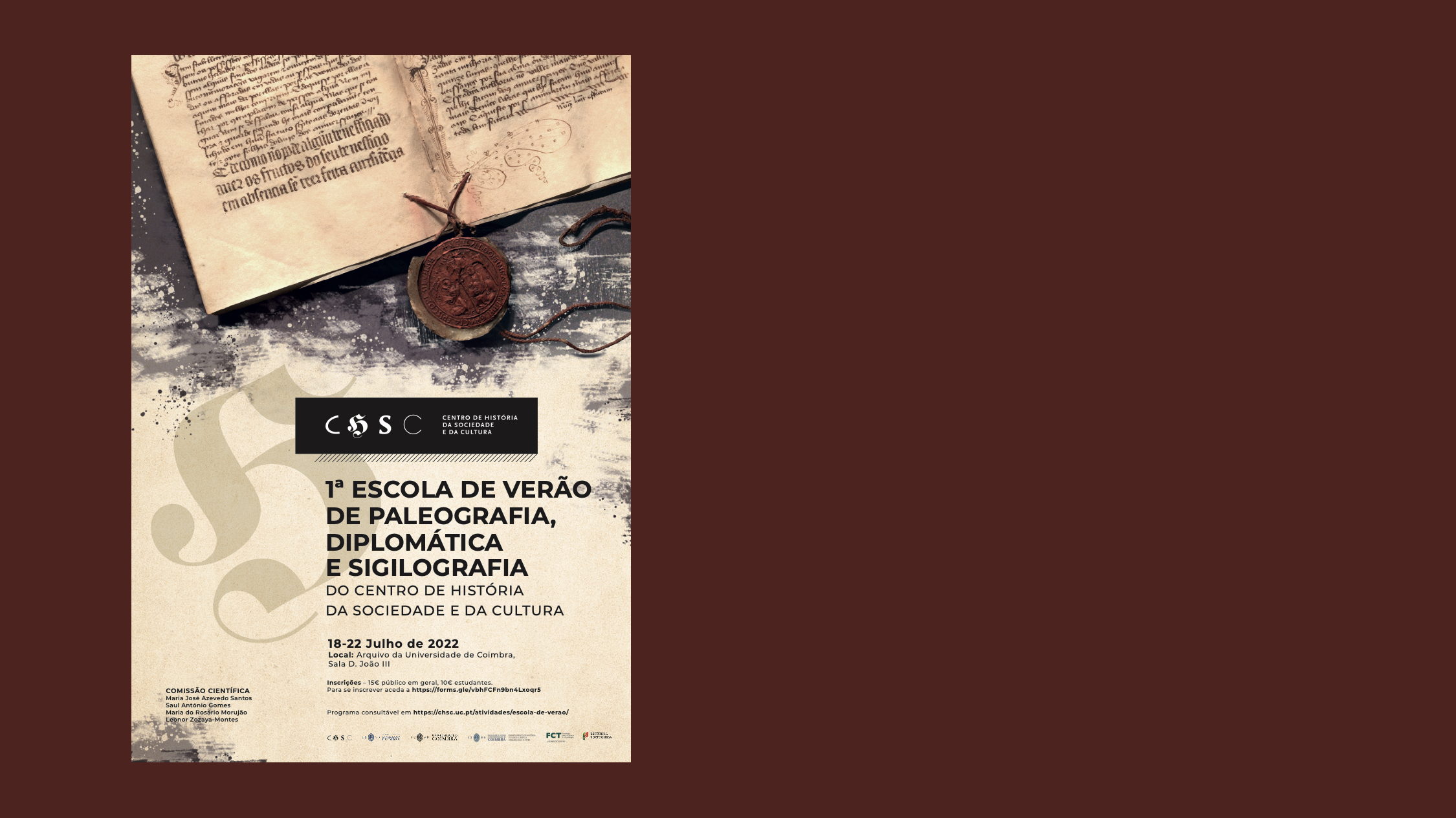 1st CHSC Summer School in Palaeography, Diplomatics and Sigillography