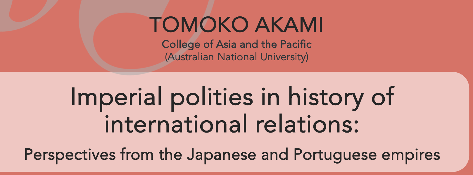 Conferência por Tomoko Akami